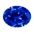 Nano Blue Sapphire Dark oval