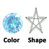 lab created aquamarine star