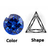 lab created dark blue sapphire triangle