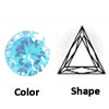 lab created light aquamarine triangle