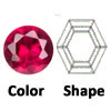 lab created ruby hexagon