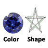 lab created very dark blue sapphire star
