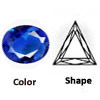 Sim Glass Blue Spinel Triangle