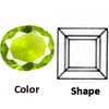 Sim Glass Green Peridot Square