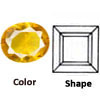 Sim Glass Yellow Sapphire Square