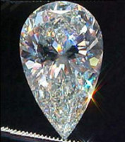 cz cubic zirconia pear white