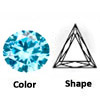 cz aquamarine triangle