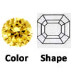 cz golden yellow octagon