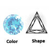 lab created aquamarine triangle