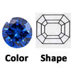 lab created blue sapphire octagon