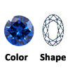 lab created blue sapphire oval