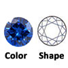 lab created blue sapphire round