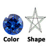 lab created blue sapphire star
