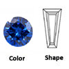 lab created blue sapphire tapper