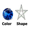 lab created blue spinel star