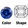 lab created dark blue sapphire octagon