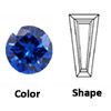 lab created dark blue sapphire tapper