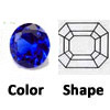 lab created dark blue spinel octagon