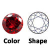 lab created dark garnet round