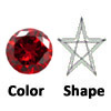 lab created dark garnet star