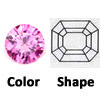 lab created rose octagon