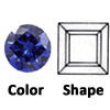lab created very dark blue sapphire  square