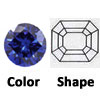 lab created very dark blue sapphire octagon
