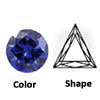 lab created very dark blue sapphire triangle