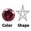 lab created very dark garnet star