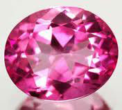 pink topaz gem oval