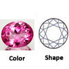 pink topaz gem round