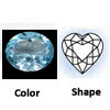 sky blue topaz gem heart