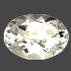 white topaz gem oval